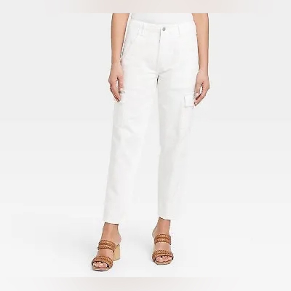UNIVERSAL THREAD Women's Mid-Rise Boyfriend Jeans NWT WHITE size 17R